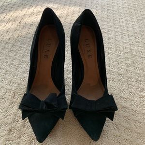 Black Bow Heels
